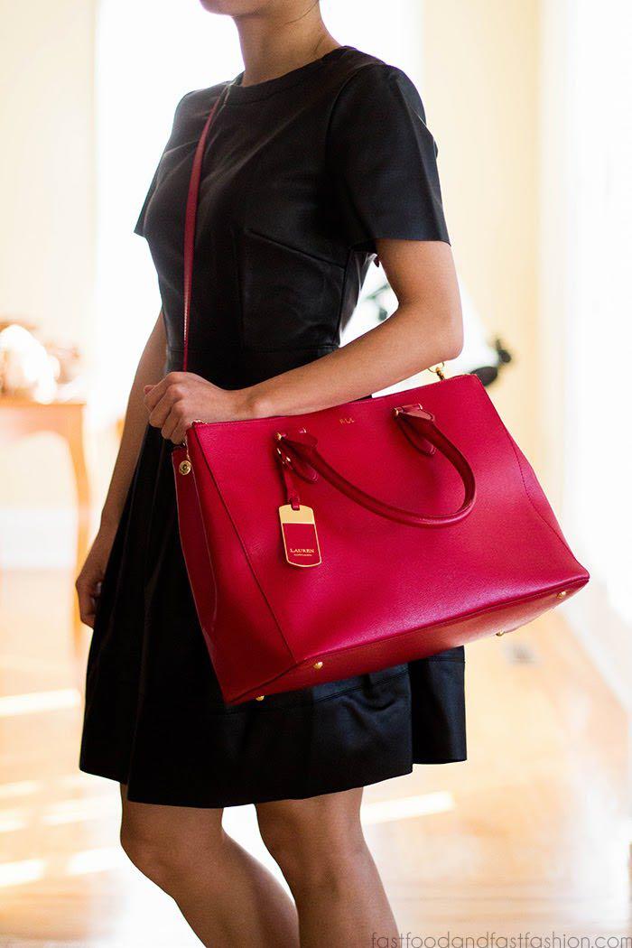 Ralph lauren newbury top satchel