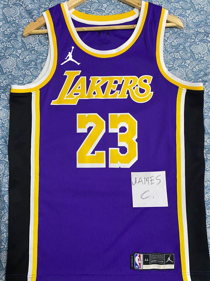 Lebron James Lakers Statement Jersey Men s Fashion Activewear on