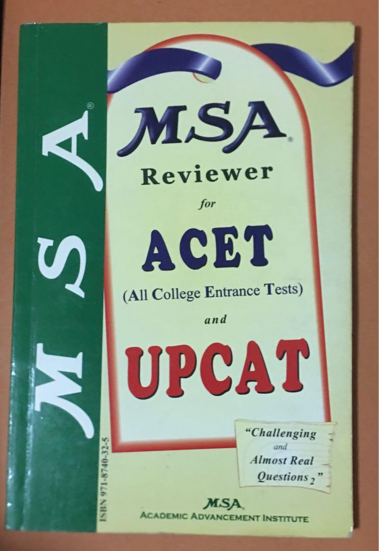 MSA reviewer for ACET AND UPCAT (Category: Textbooks) located in Muntinlupa City. Submitted by greatfindstore (Listing ID 1132463370, Image 1). Description: original price @php358 i have two copies available.