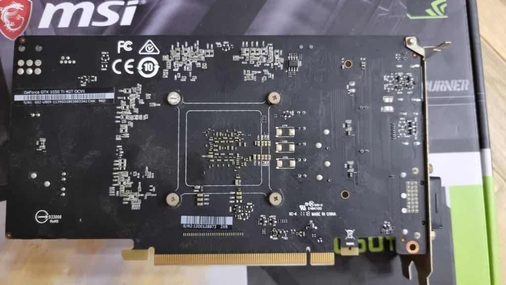 Msi geforce gtx 1050 ti 4gt top oc 4gb