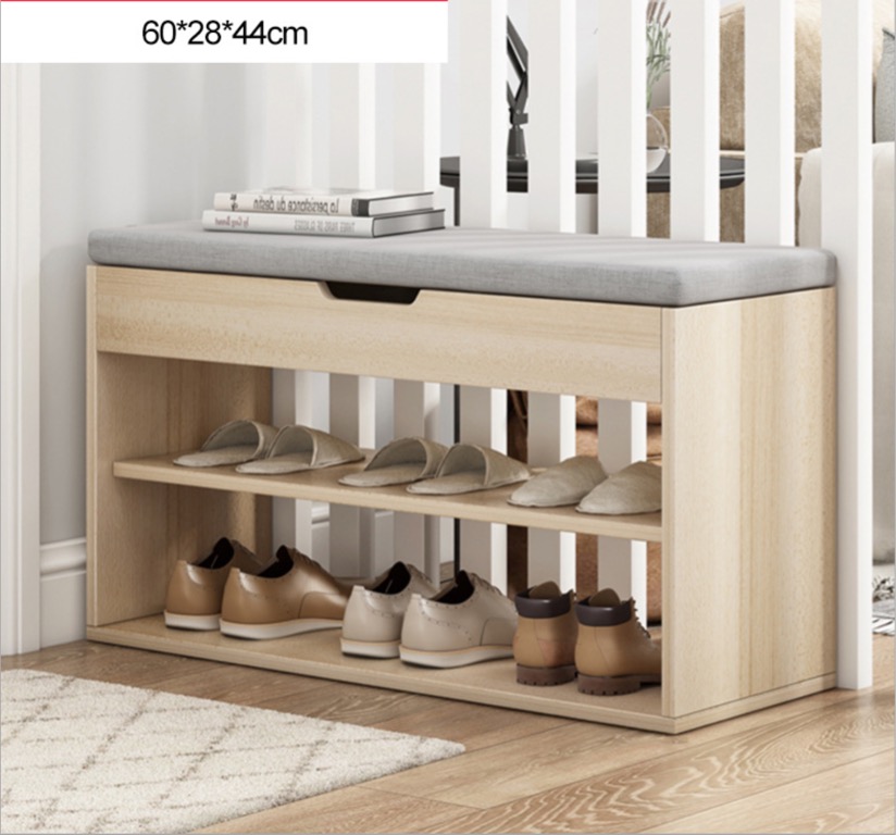 Shoe cabinet with store stool