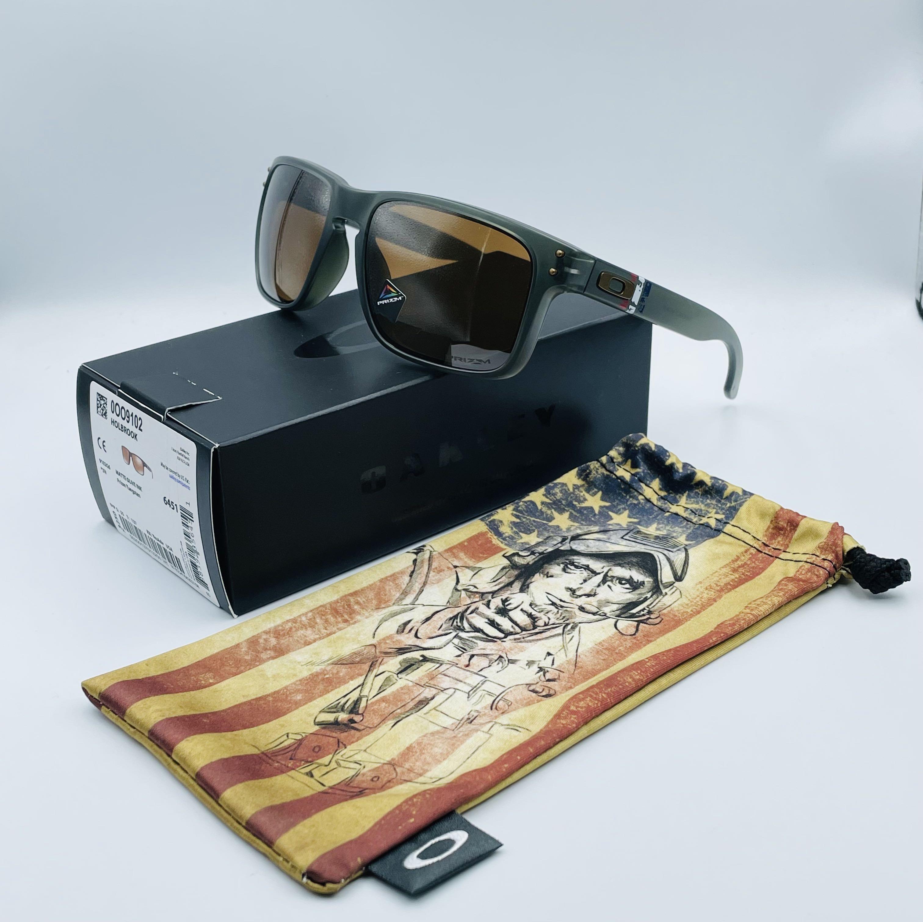 Oakley Holbrook Uncle Sam Matte Olive Ink Prizm Tungsten, Men's Fashion