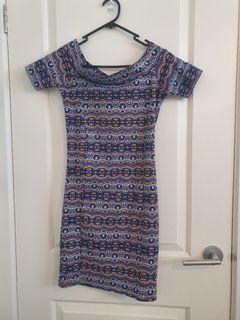 Off shoulder Aztec Dress