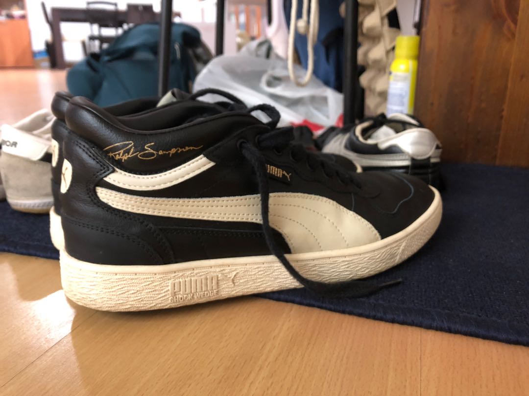 puma ralph sampson gum sole trainers in black