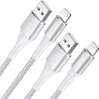 High Fast iPhone Charging Cable Cord with Metal Connector for iPhone 11/11Pro/11Max/XS/XR/XS Max/8/7/6/5S Sliver Apple MFi Certified 5M Long Lightning Cable 16 Foot 1Pack 16ft iPhone Charger Cord 