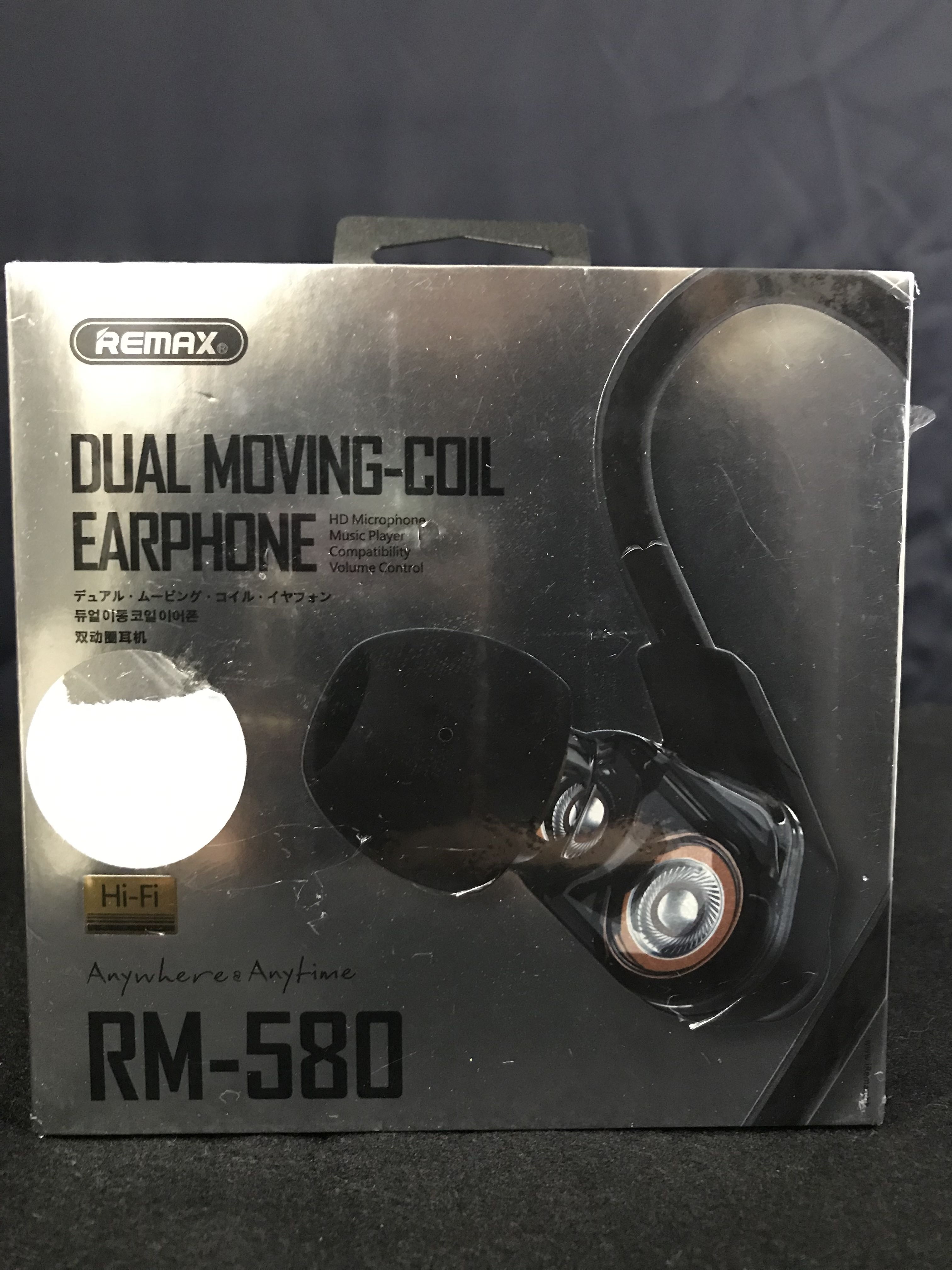 Remax Dual Moving-coil Earphone RM-580, Audio, Earphones on Carousell