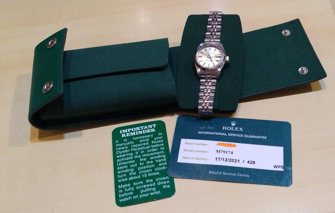 Rolex lady datejust 26mm fully overhauled by Rolex Service Centre