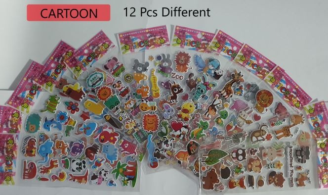 [SG Ready Stock] Cartoon Cute 3D Stickers 12 sheets for $2, Hobbies ...