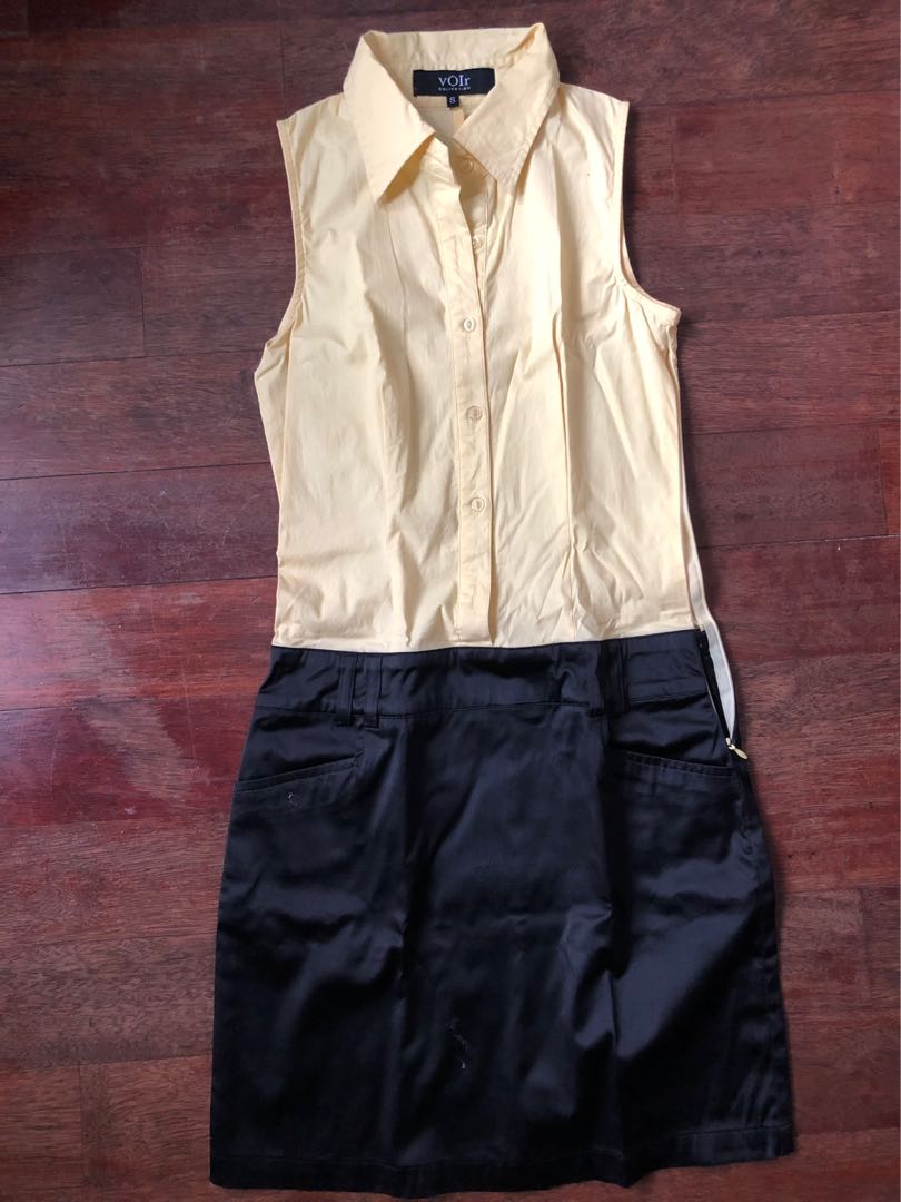 Shirt dress formal casual wanita 