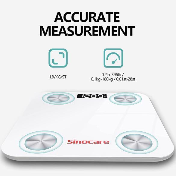 sinocare Smart Body Fat Scale, Digital Bathroom Scales Body Fat