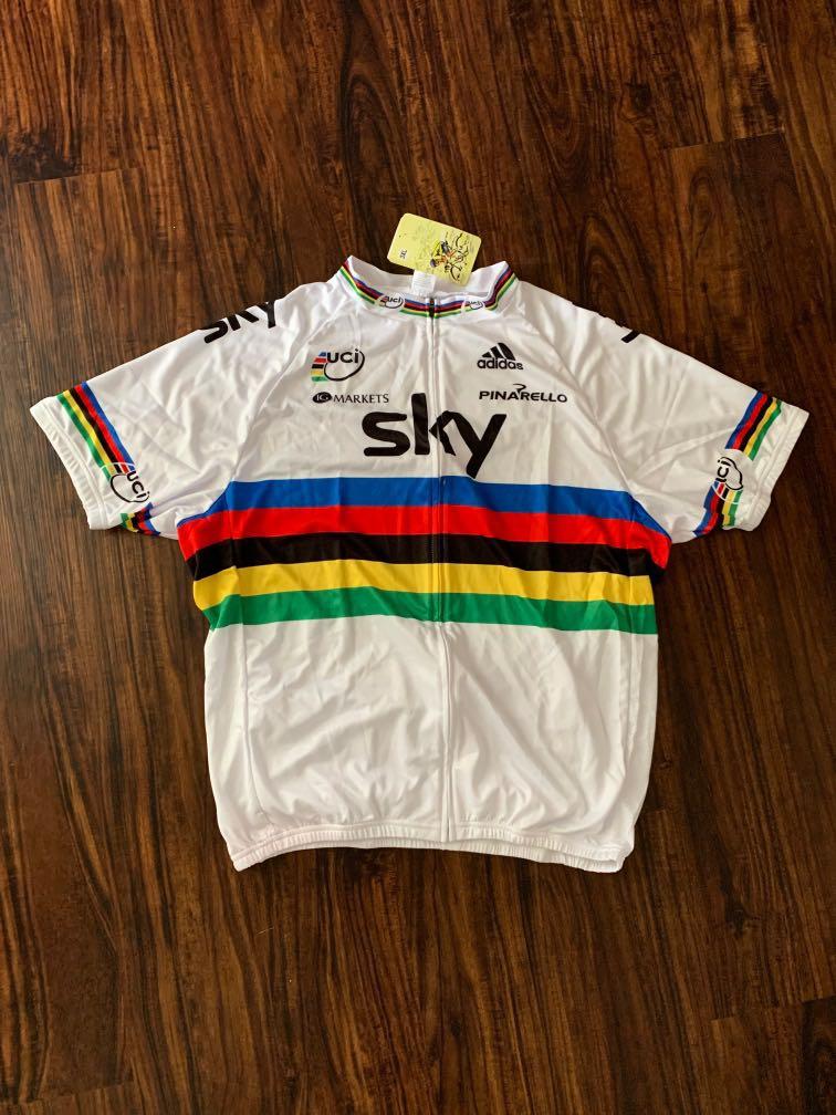 Cycling Short Sleeves Jersey Suit Men Size XXXL 3XL Sky Pinarello Adidas Sports Equipment Bicycles Parts Parts Accessories on Carousell
