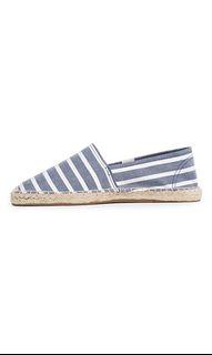 SOLUDOS CLASSIC STRIPED ESPADRILLES, US7, BLUE