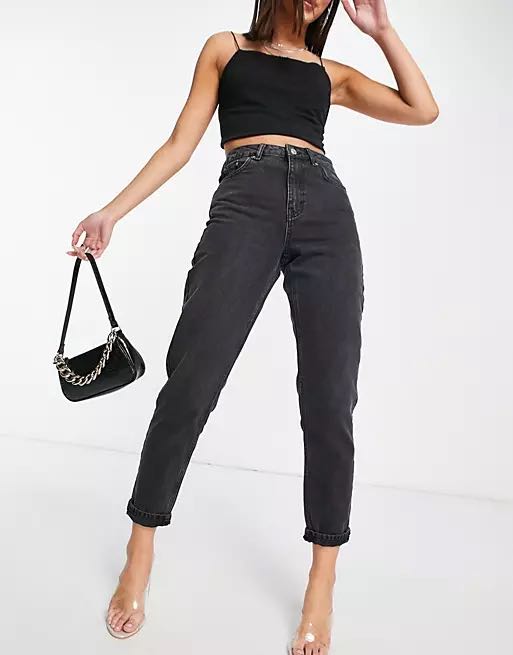 Topshop black mom jeans, Women's 