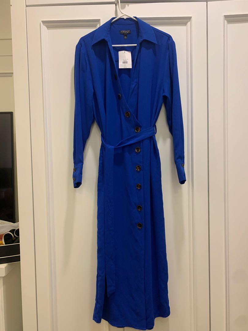 Topshop blue maxi dress outlet