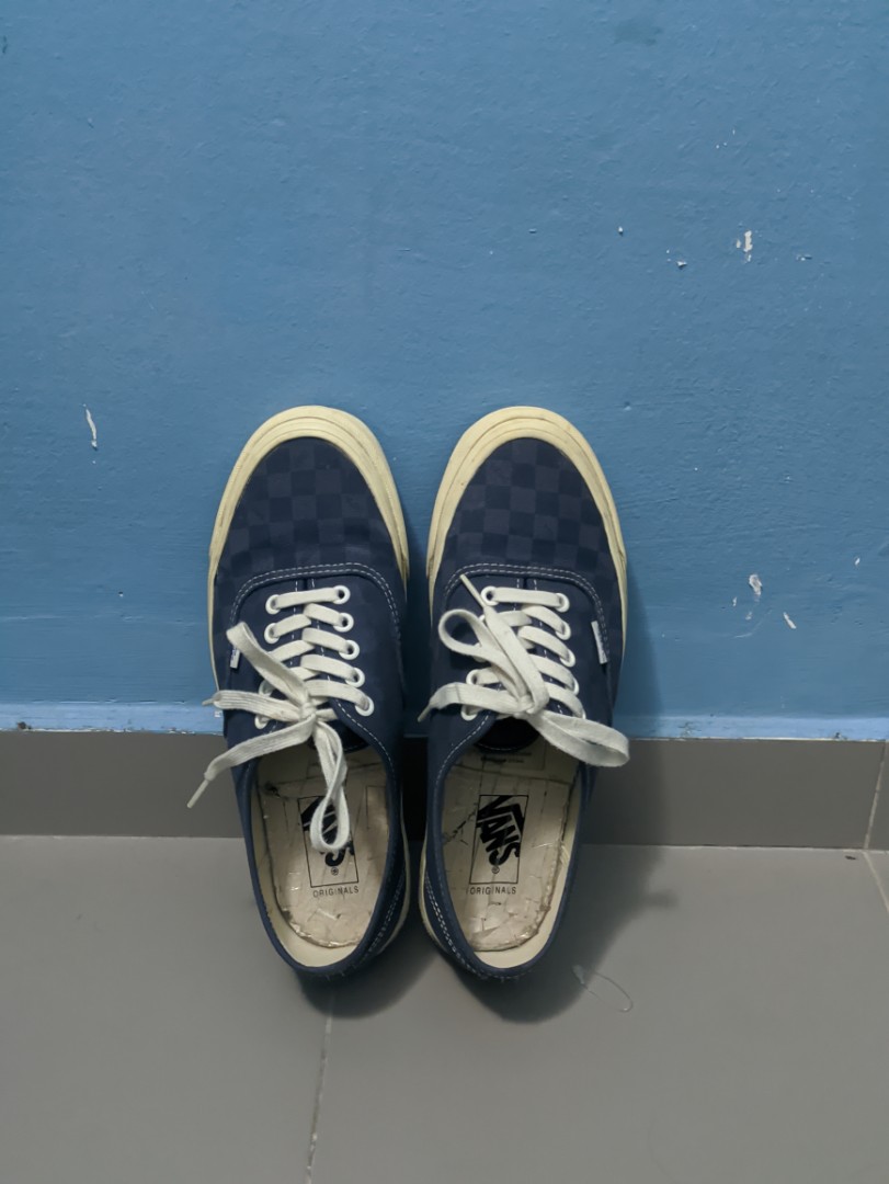 Vans vault og authentic lx checkerboard majolica sales blue