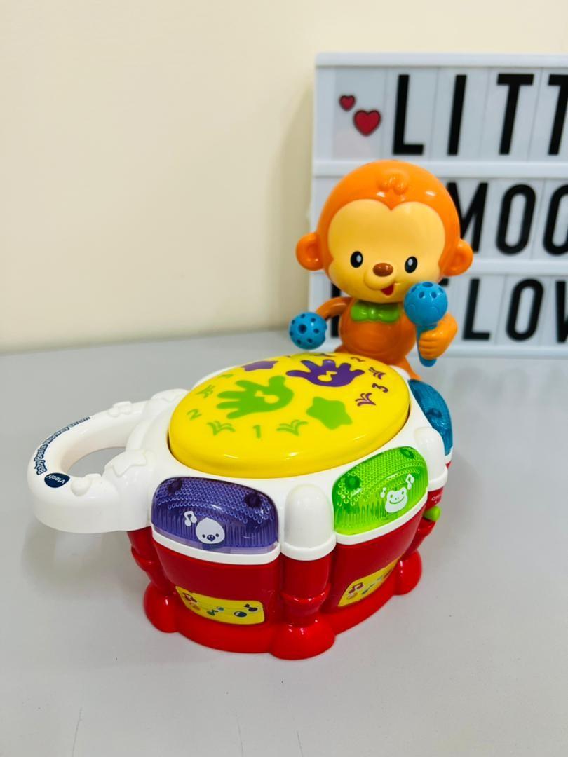 Baby beats top monkey drum