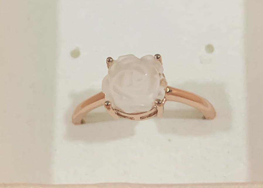 Carved rose clearance ring