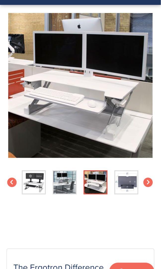 WorkFitTL, Standing Desk Workstation (white) SitStand Desk Converter