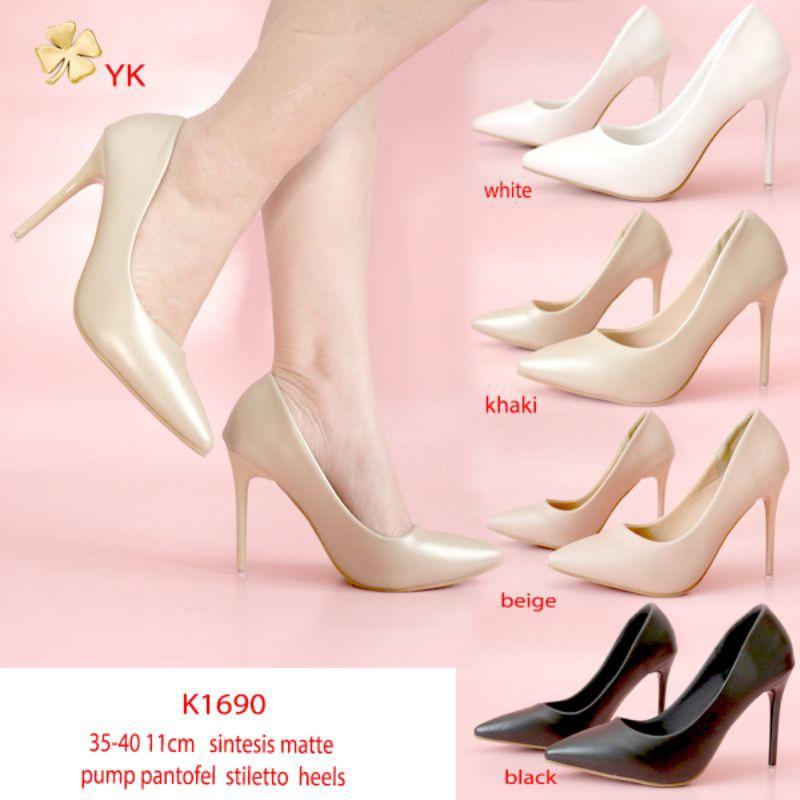 1690 heels 11cm pantofel pump black 
