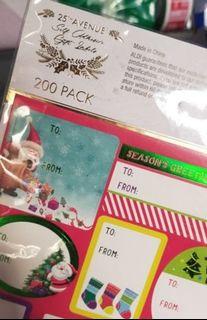 200 pack Christmas Gift Labels by 25th avenue