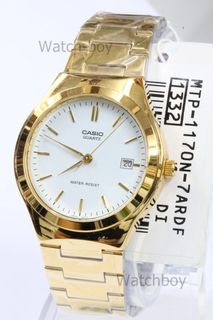 深水埗 有門市全新正貨 1年保養 CASIO 錶 卡西歐 手錶 男裝/女裝/卡西欧 送贈品靚錶布 MTP-1170N-7A MTP1170N-7A MTP-1170N-7 MTP1170N-7 Gold Watch/金色/金色錶/金色手錶 #g7453r64218267784450110