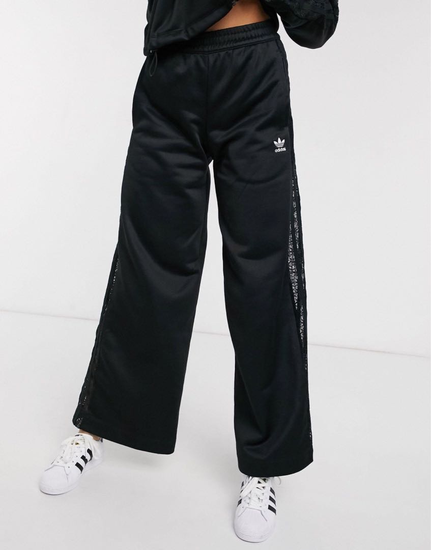 Adidas bellista lace insert track pants Women s Fashion Bottoms