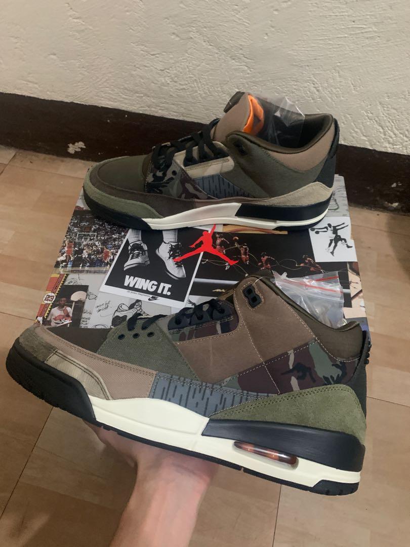 Air Jordan 3 Patchwork Camo, Men's Fashion, Footwear, Sneakers on