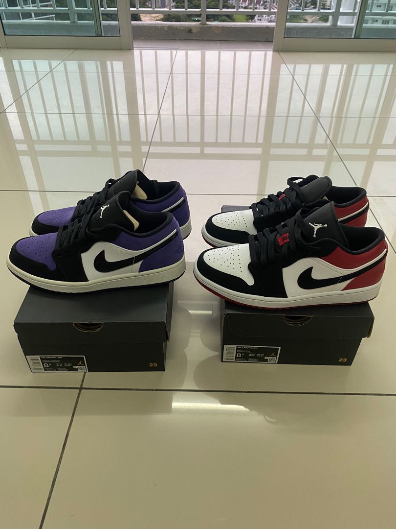 AJ1 Court Purple Low, Men's Fashion 
