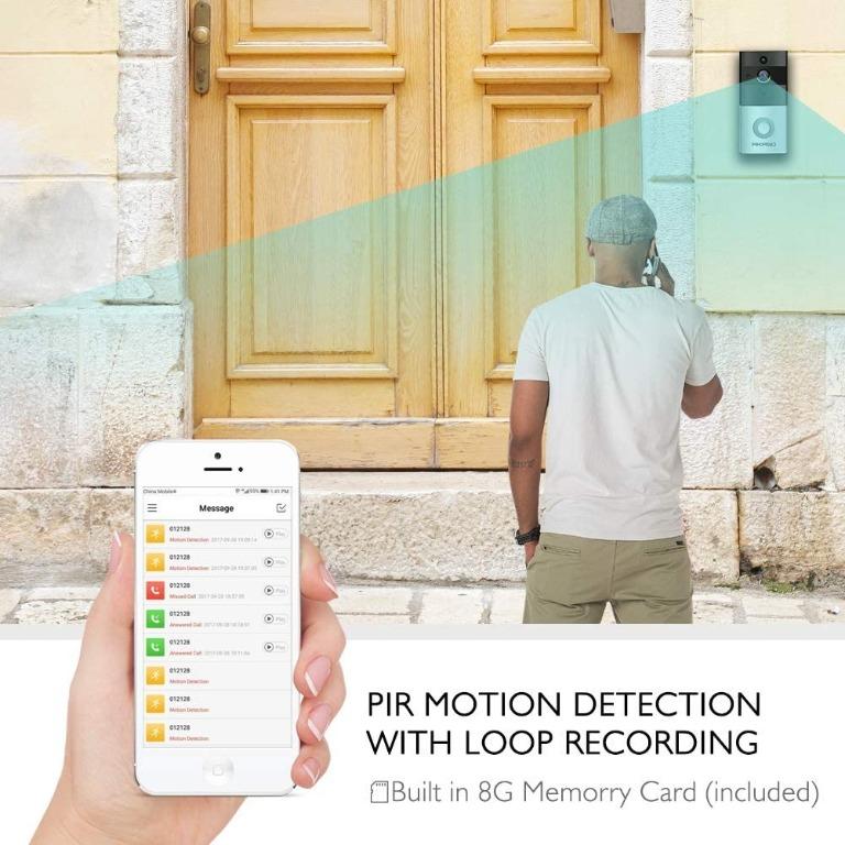 AKASO Smart Wifi Doorbell, Furniture & Home Living, Security & Locks