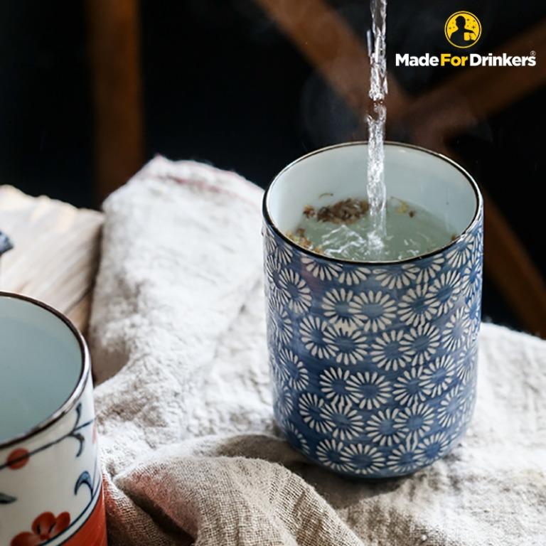Assorted Design Ceramic Cups 300ml Handmade Good For Tea and