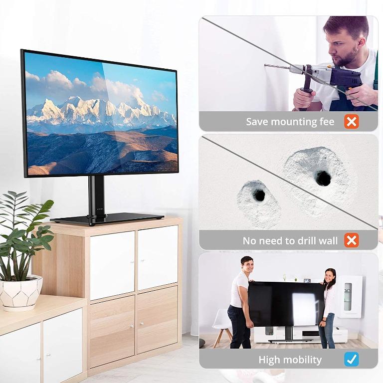 ATUMTEK Universal Table Top Pedestal TV Stand with Bracket for 3765