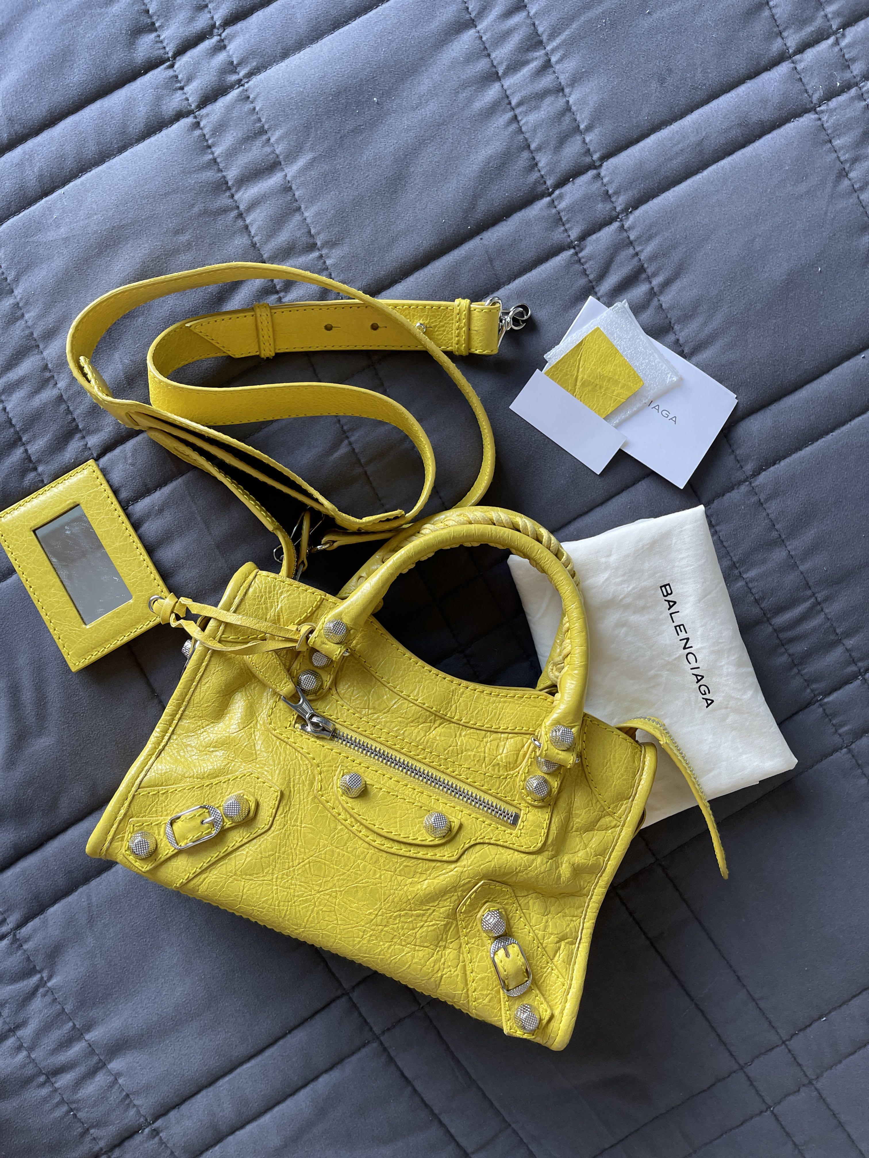 Balenciaga Yellow Leather The Work City Bag  Mine  Yours