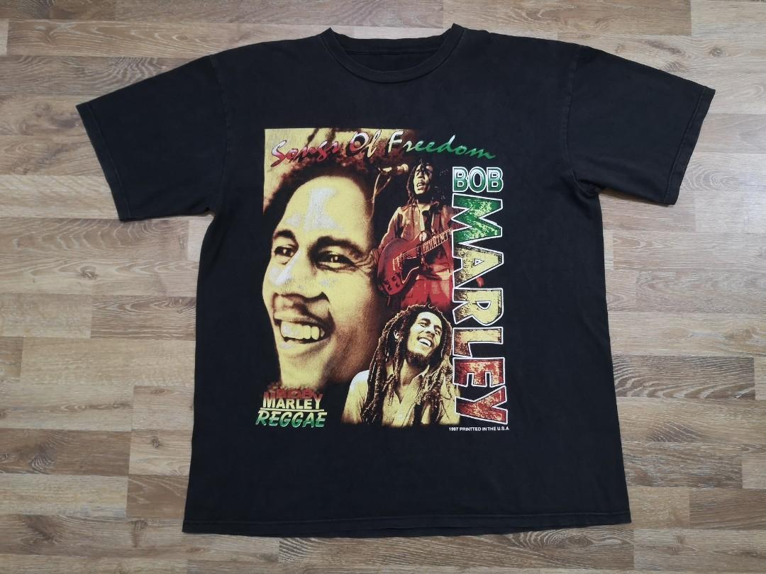 Baju Band Vintage 90's Bob Marley Raptee Bootleg T Shirt, Men's