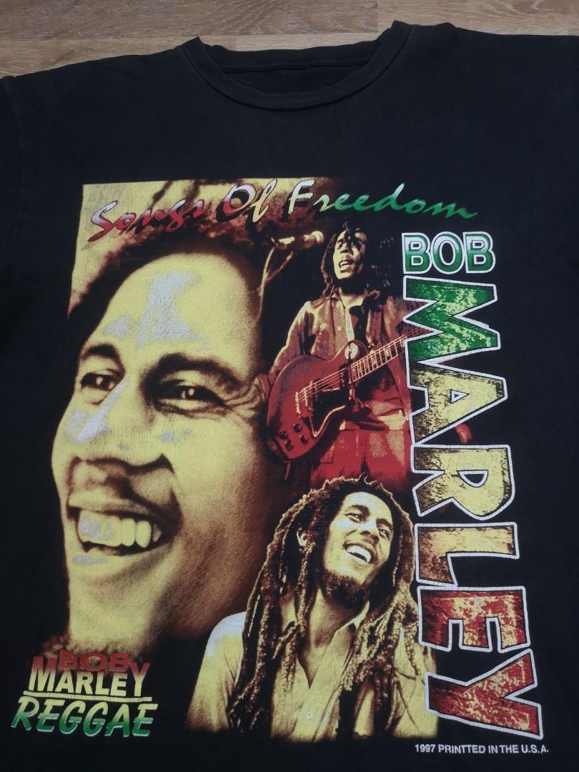 Baju Band Vintage 90's Bob Marley Raptee Bootleg T Shirt, Men's