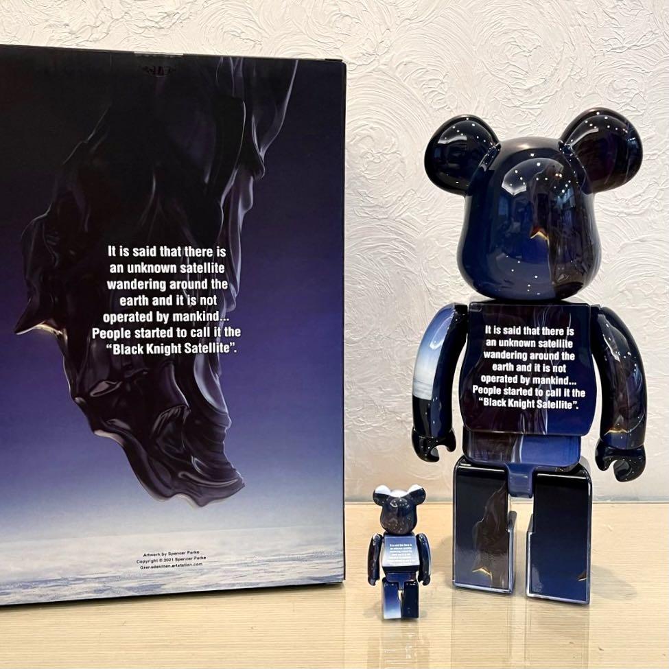 Bearbrick x Black Knight Satellite 100% 400%, 興趣及遊戲, 玩具 ...