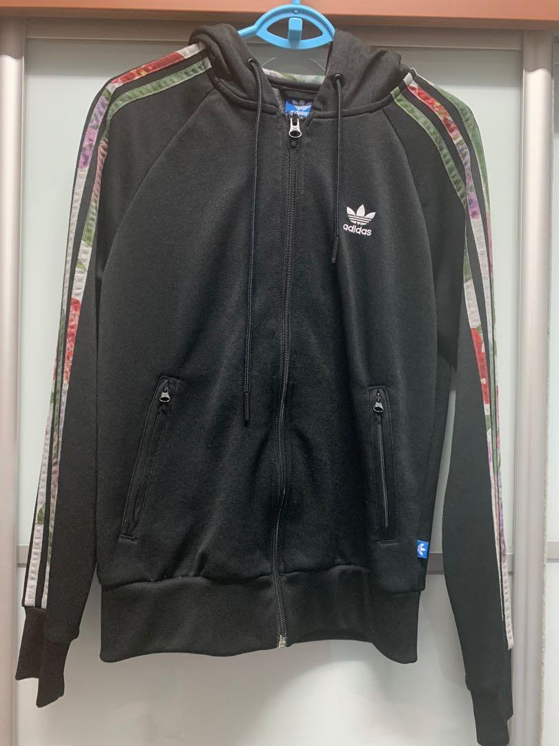 BN Adidas Original Trefoil Limited Edition Black Floral Long