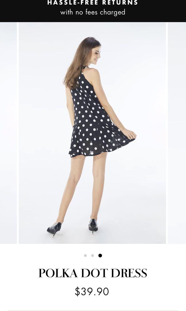 Red polka hotsell dot halter dress