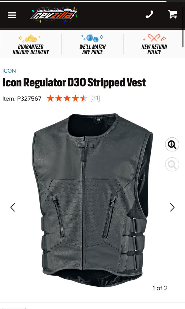 Icon regulator stripped vest shop