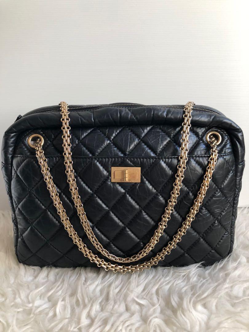 Chanel reissue camera bag black calfs ghw # 12, Luxury, Bags & Wallets on  Carousell