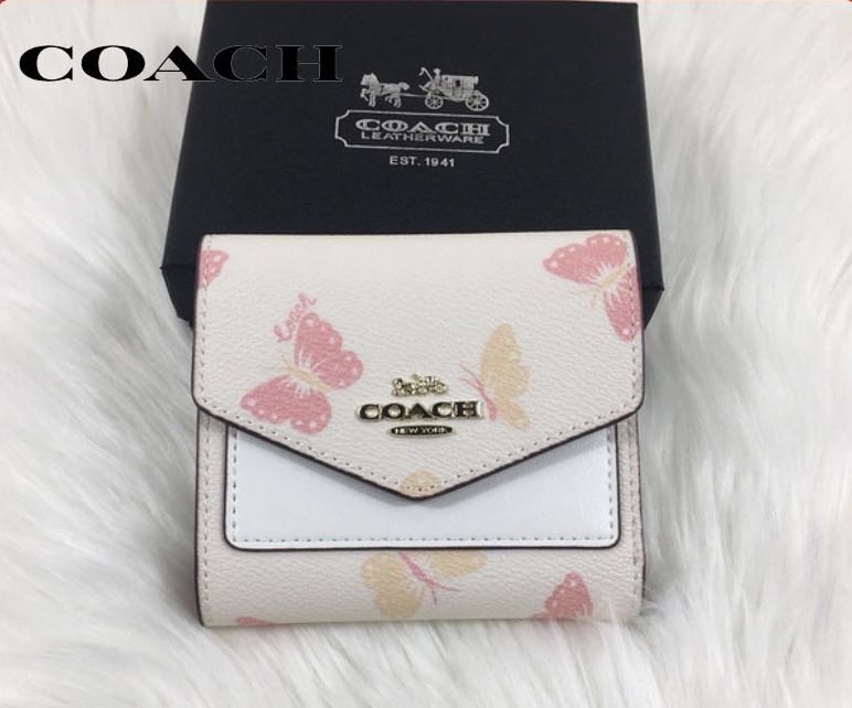 Coach butterfly wallet pink cheap