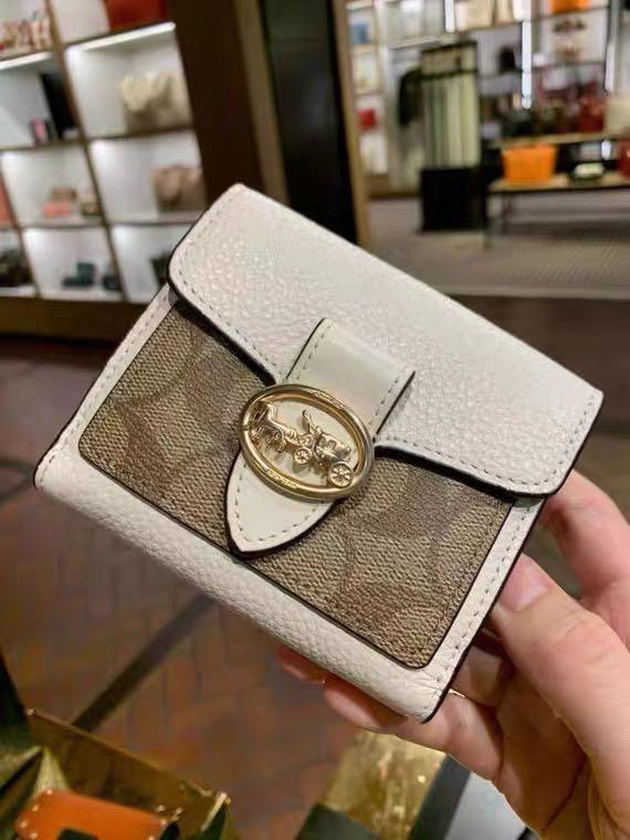 Coach Georgie White Wallet Women s Fashion Bags Wallets Purses Pouches on Carousell