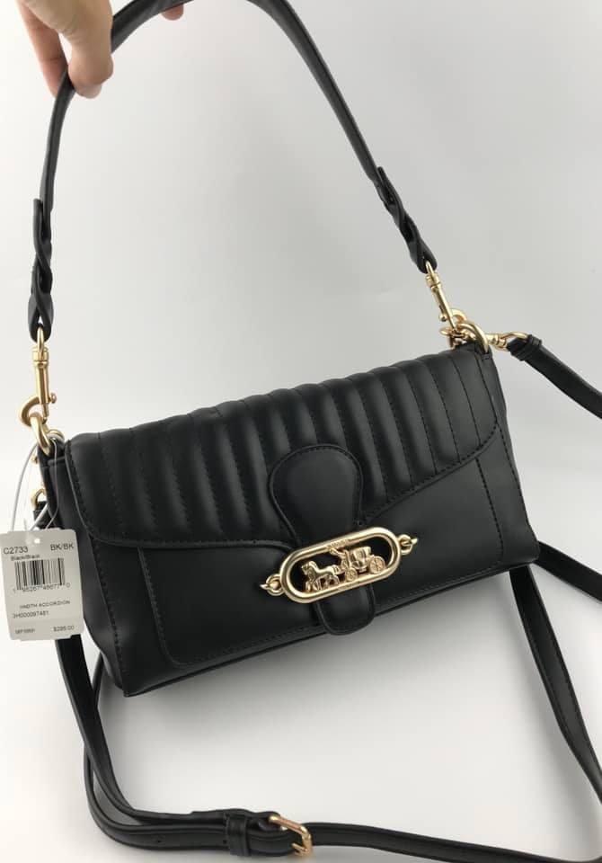 Coach jade shoulder bag with linear quilting 2025