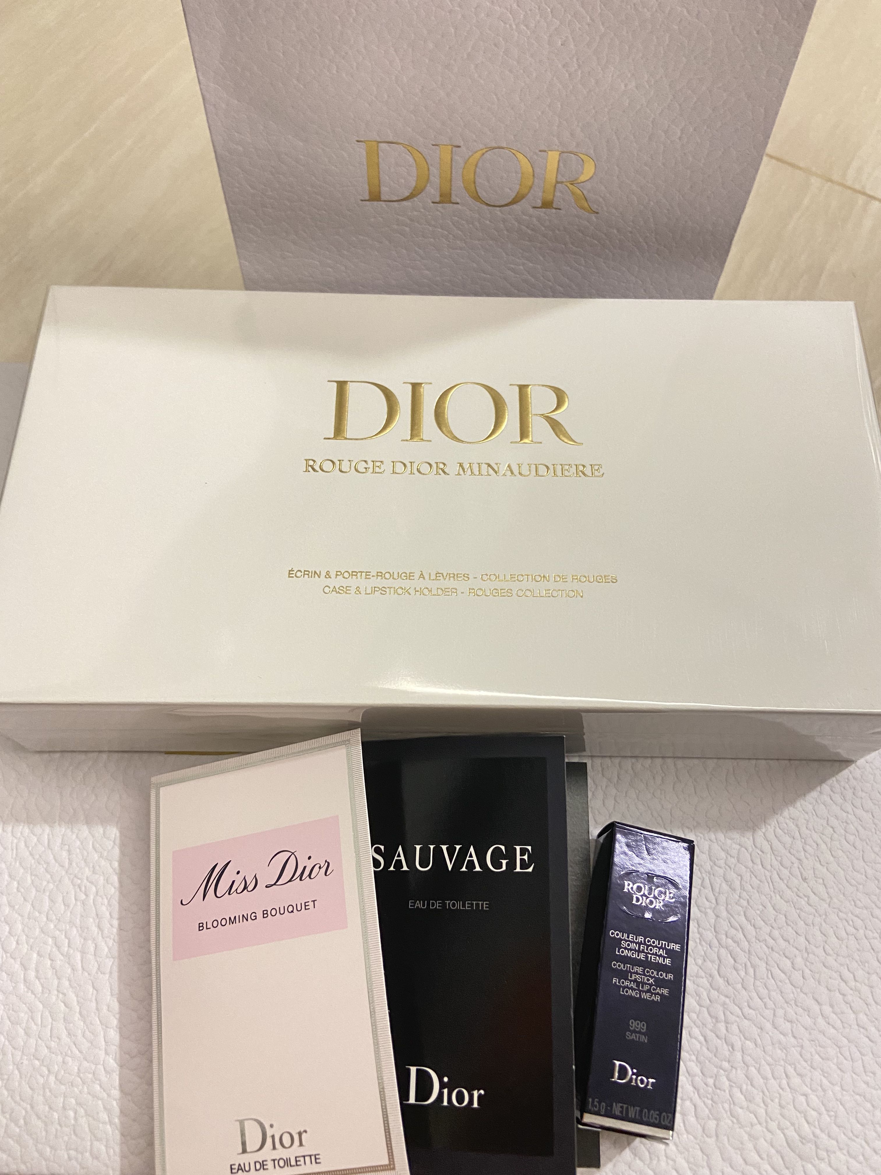Dior rouge minaudiere gold case lipsticks set, Beauty & Personal Care ...