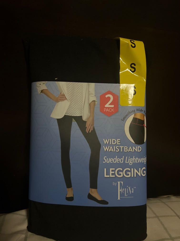 Felina Ladies' Wide Waistband Sueded Light Weight Legging 2 Pack