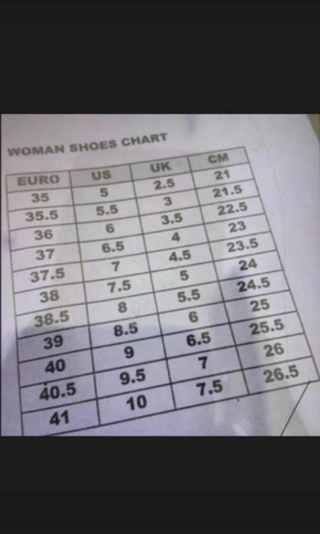 Size chart outlet michael kors fulton
