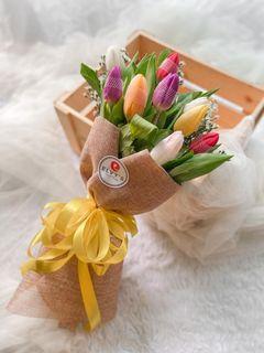 Fresh holland tulips Flower bouquet