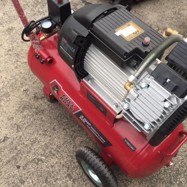 Full Boar Compressor 3HP 50L Belt Driven, Commercial & Industrial, Construction Tools