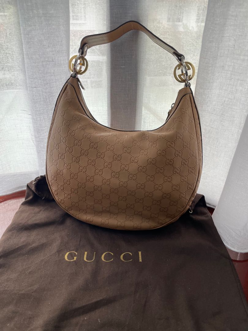 Gucci Guccissima Hobo leather bag Luxury Bags Wallets on Carousell