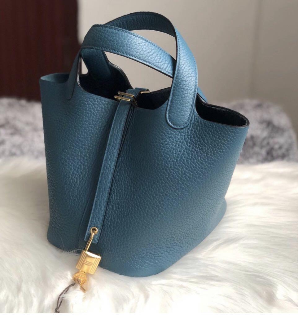 Hermes Picotin 18cm ghw vert cypress Tote Bags