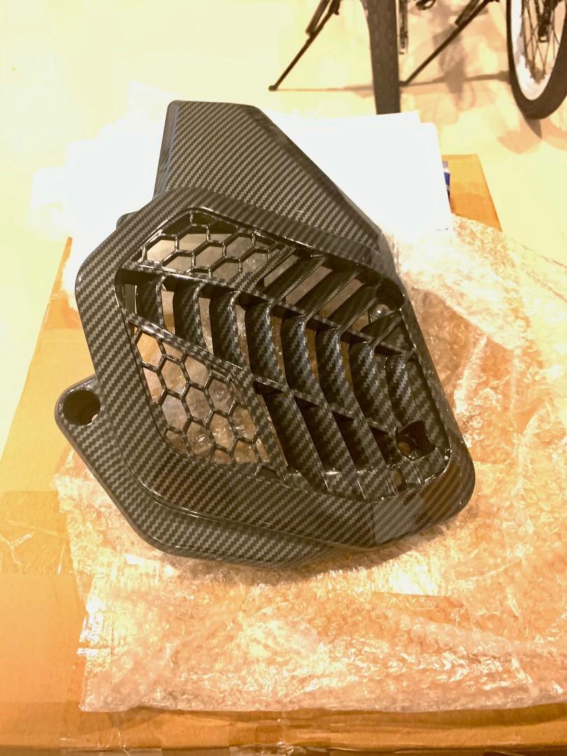 Honda ADV 150 Radiator Cover Carbon, Motorcycles, Motorcycle ...